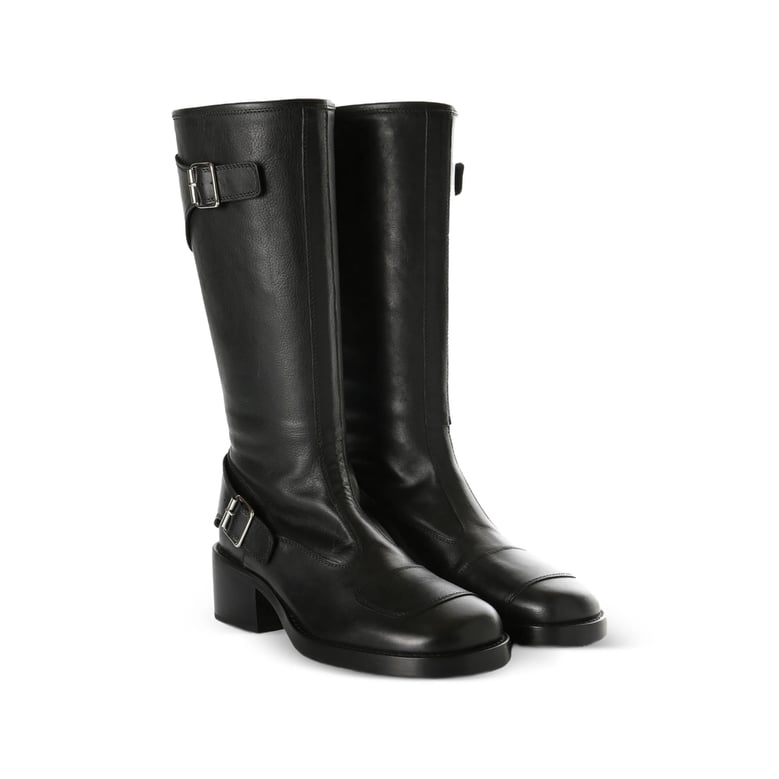 leather ankle boots black by Selfnex