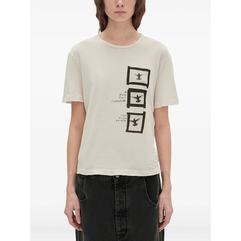 t-shirt beige graphic print by Selfnex