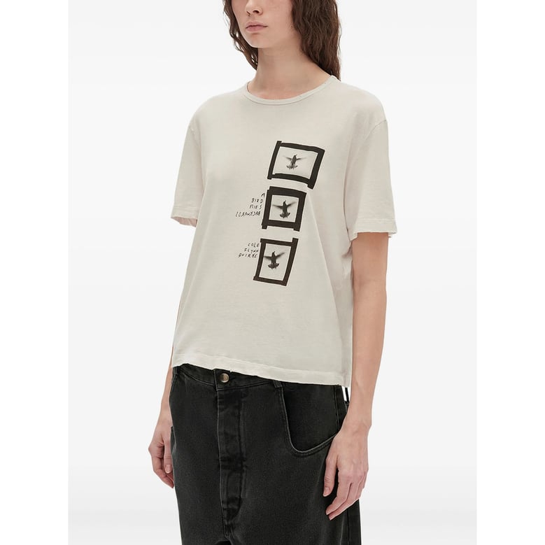 t-shirt beige graphic print by Selfnex
