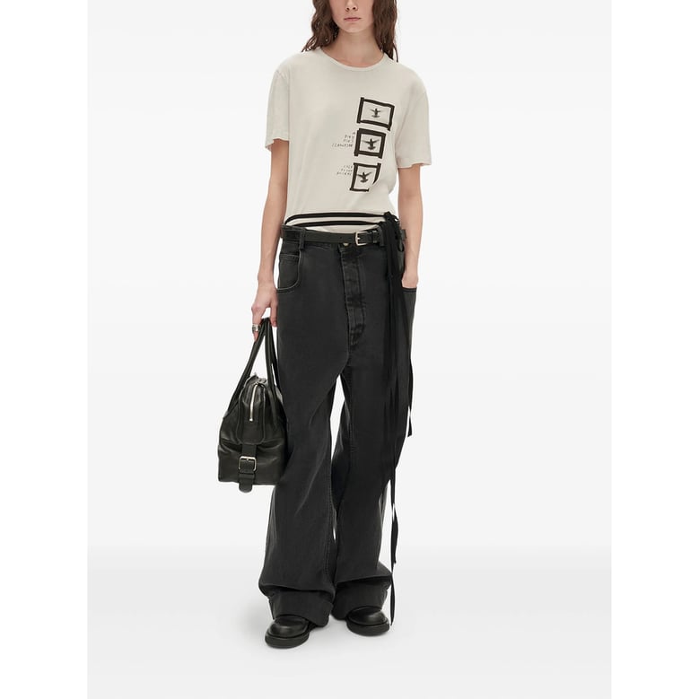 t-shirt beige graphic print by Selfnex