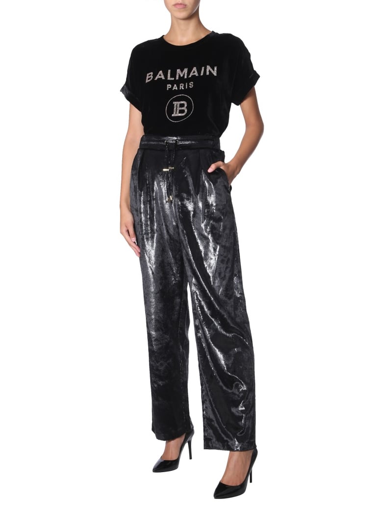 wide pants with elasticated waistband by Selfnex