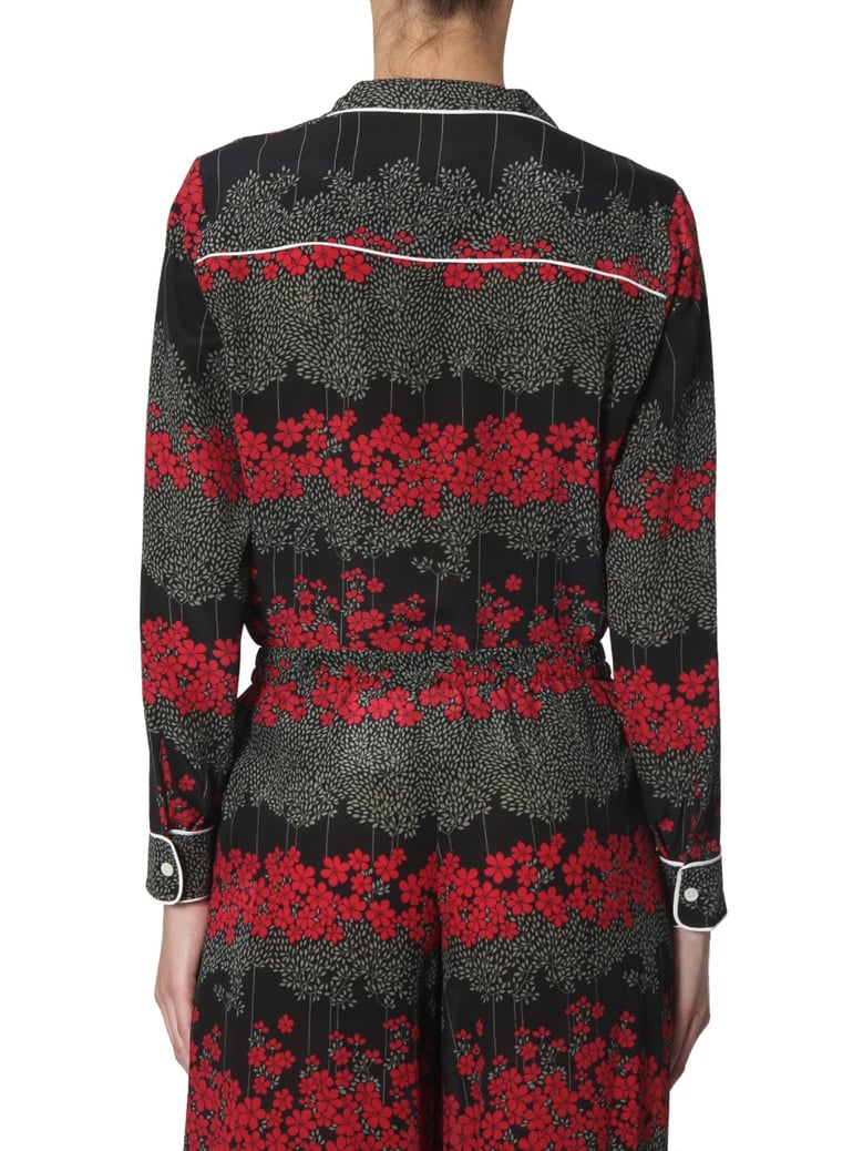 shirt with dreaming peony print by Selfnex