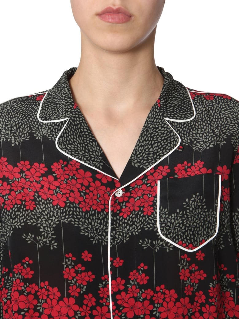 shirt with dreaming peony print by Selfnex