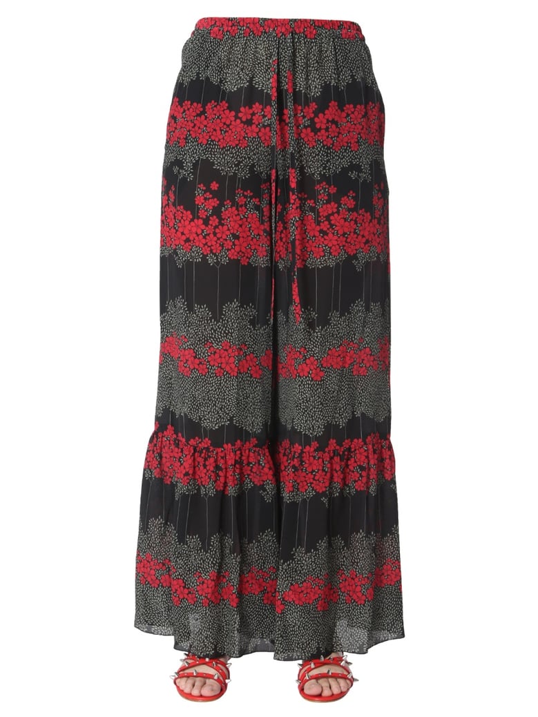 dreaming peony print trousers by Selfnex