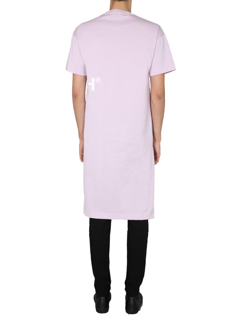 round neck dress with logo print by Selfnex