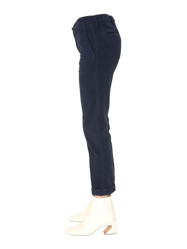 slim fit trousers in blue by Selfnex