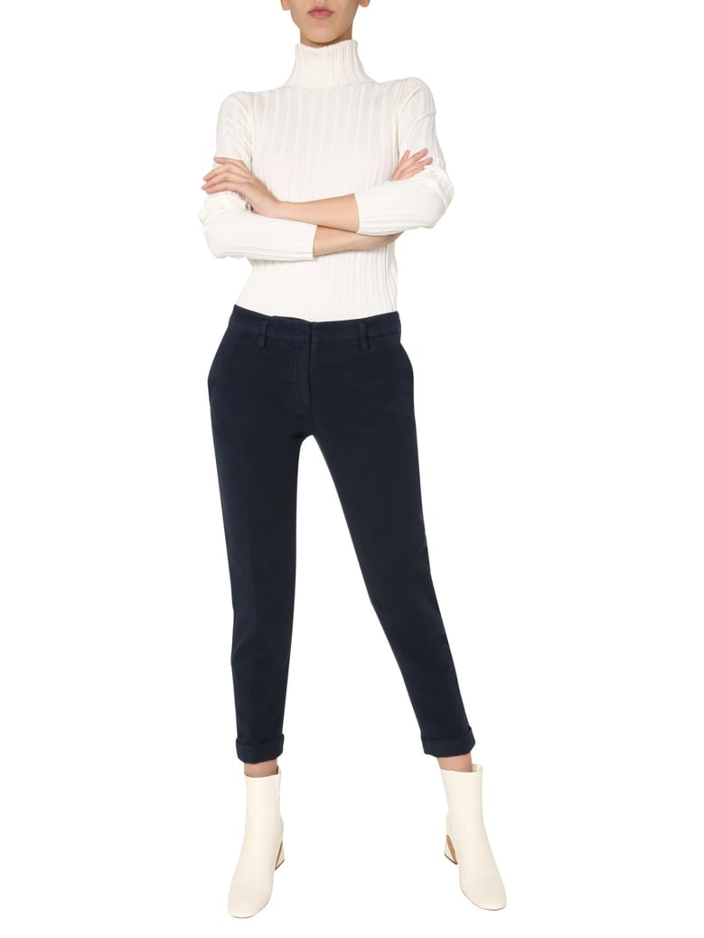 slim fit trousers in blue by Selfnex