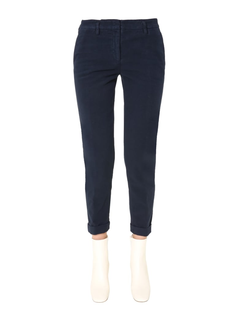 slim fit trousers in blue by Selfnex