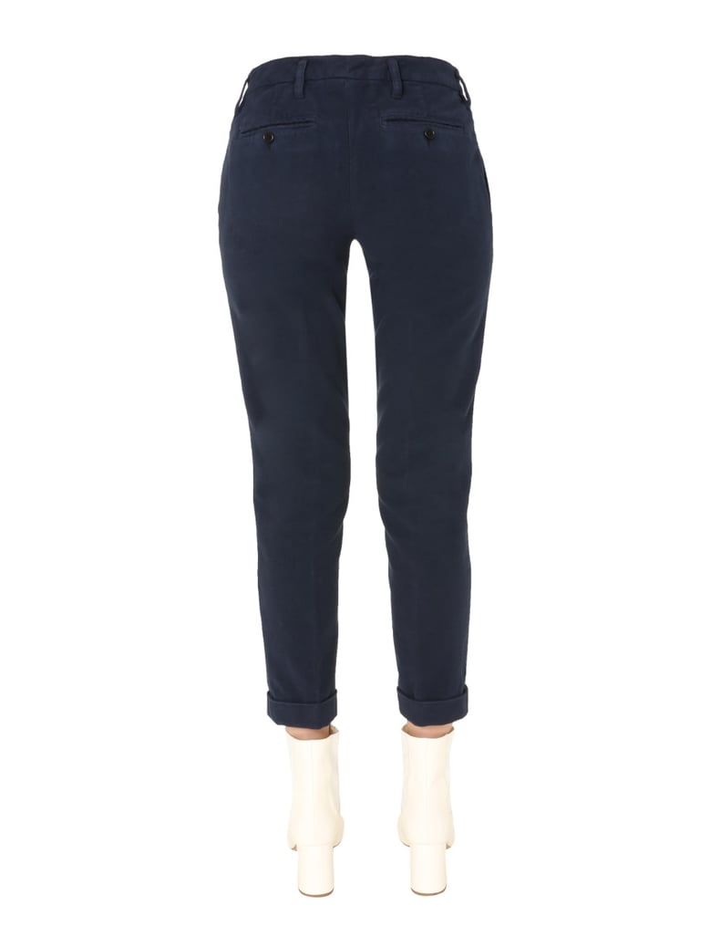 slim fit trousers in blue by Selfnex