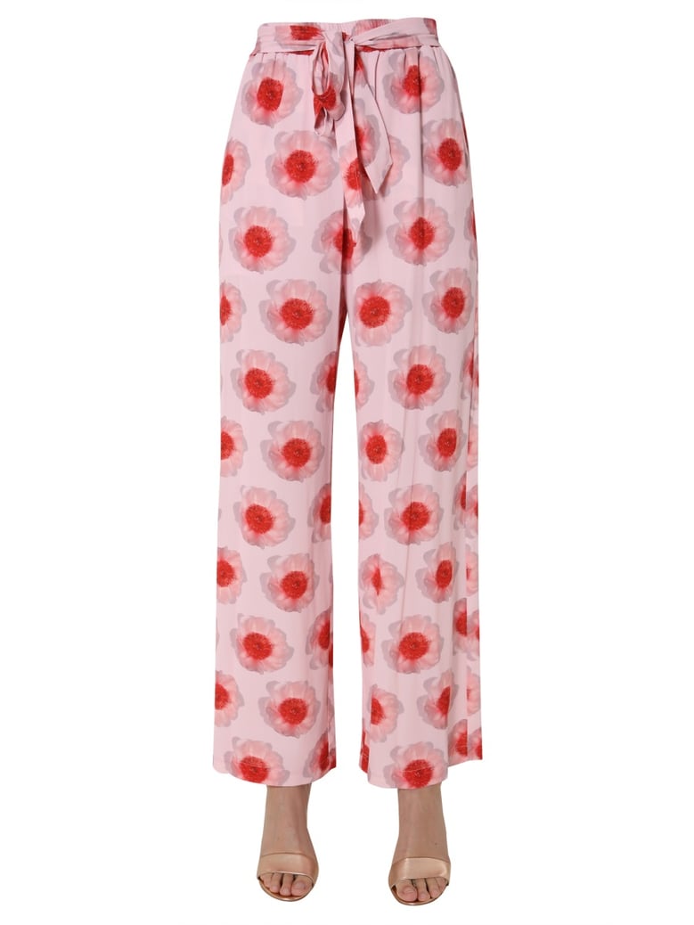 pink trousers with elastic waist by Selfnex