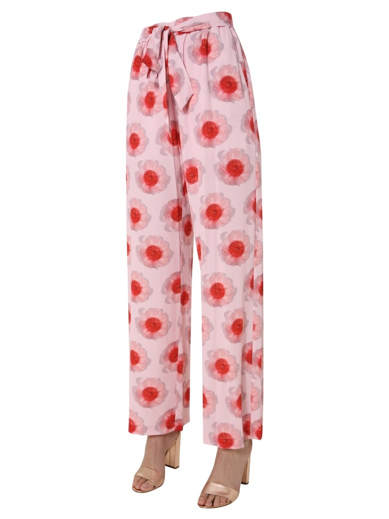 pink trousers with elastic waist by Selfnex