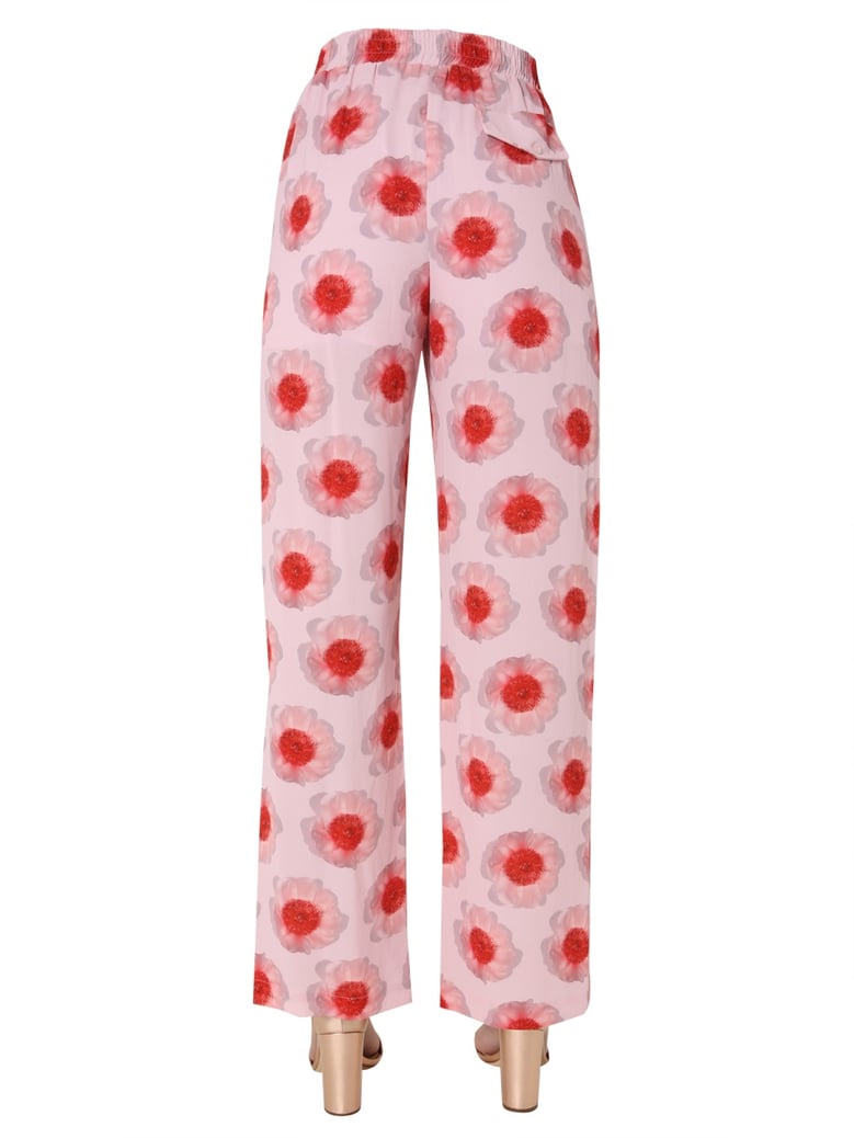 pink trousers with elastic waist by Selfnex