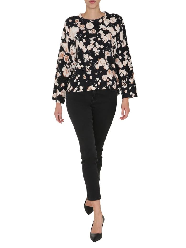 floral crew neck sweater by Selfnex