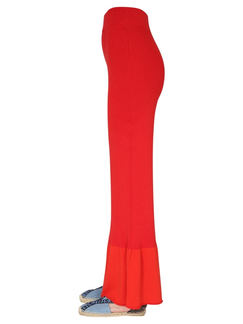 ribbed knit trousers by Selfnex