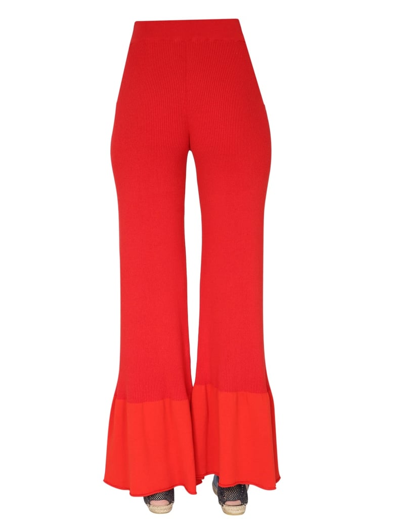 ribbed knit trousers by Selfnex