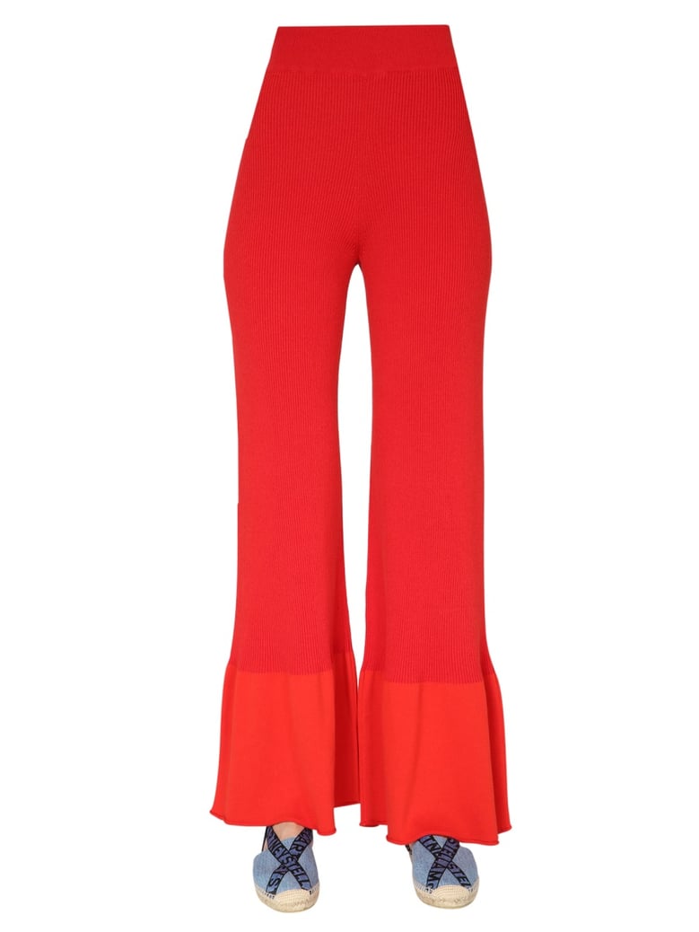 ribbed knit trousers by Selfnex