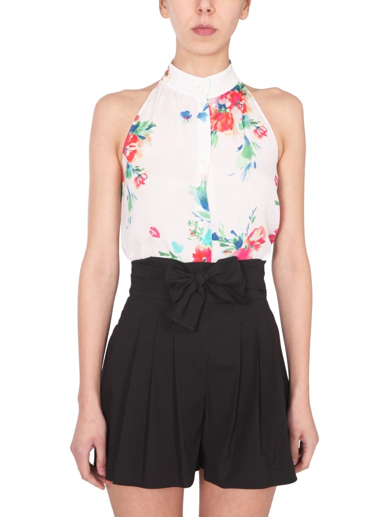american neck shirt with bow by Selfnex