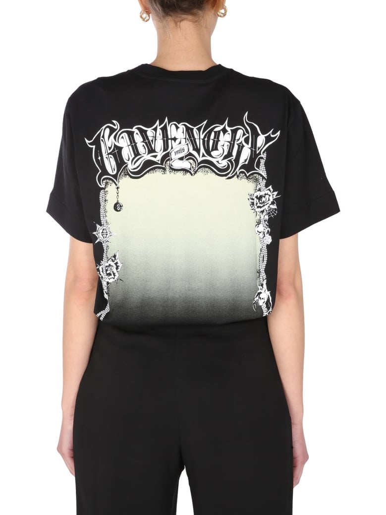 crew neck t-shirt with printed front by Selfnex