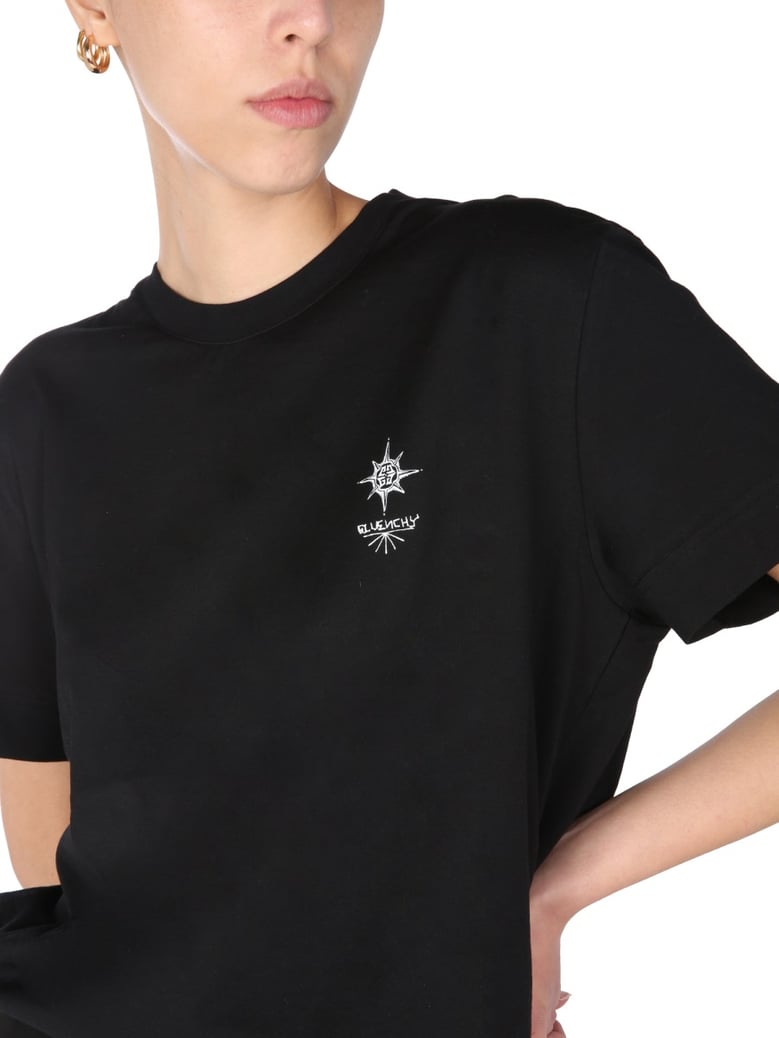 crew neck t-shirt with printed front by Selfnex
