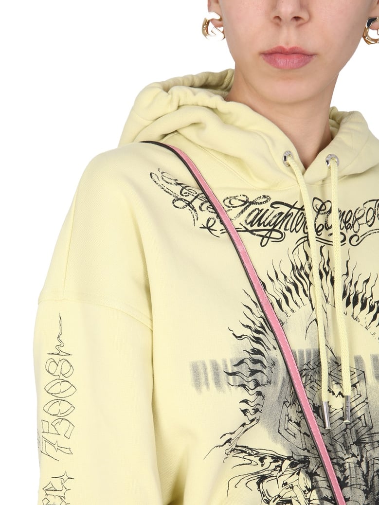 oversize sweatshirt with drawstring hood by Selfnex