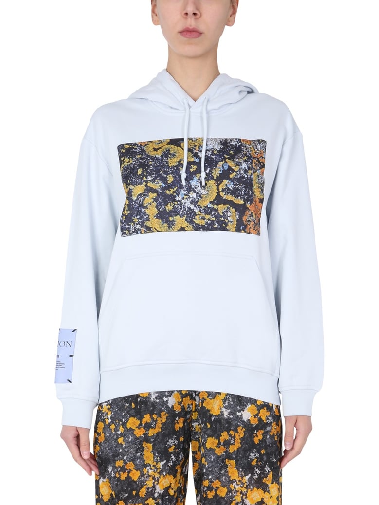 hooded sweatshirt in baby blue by Selfnex