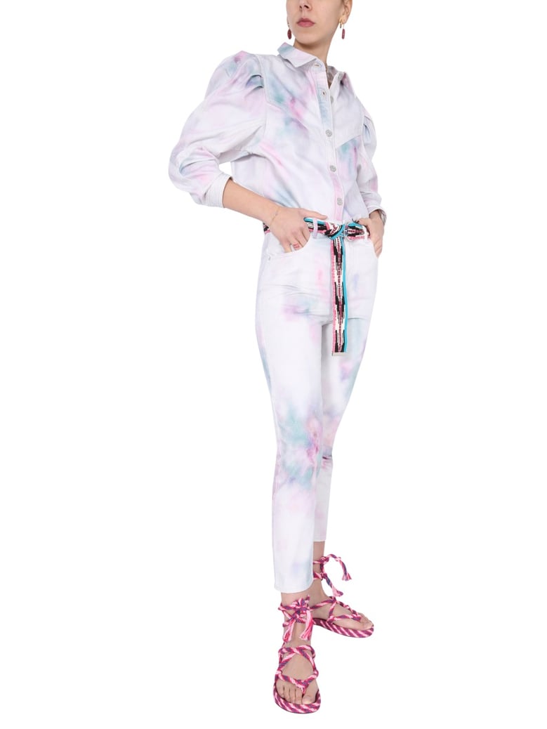 wool printed jeans by Selfnex