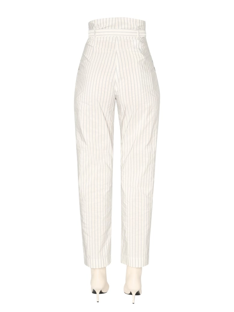 high waist taffeta trousers by Selfnex