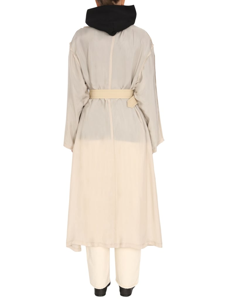 two-material trench coat by Selfnex
