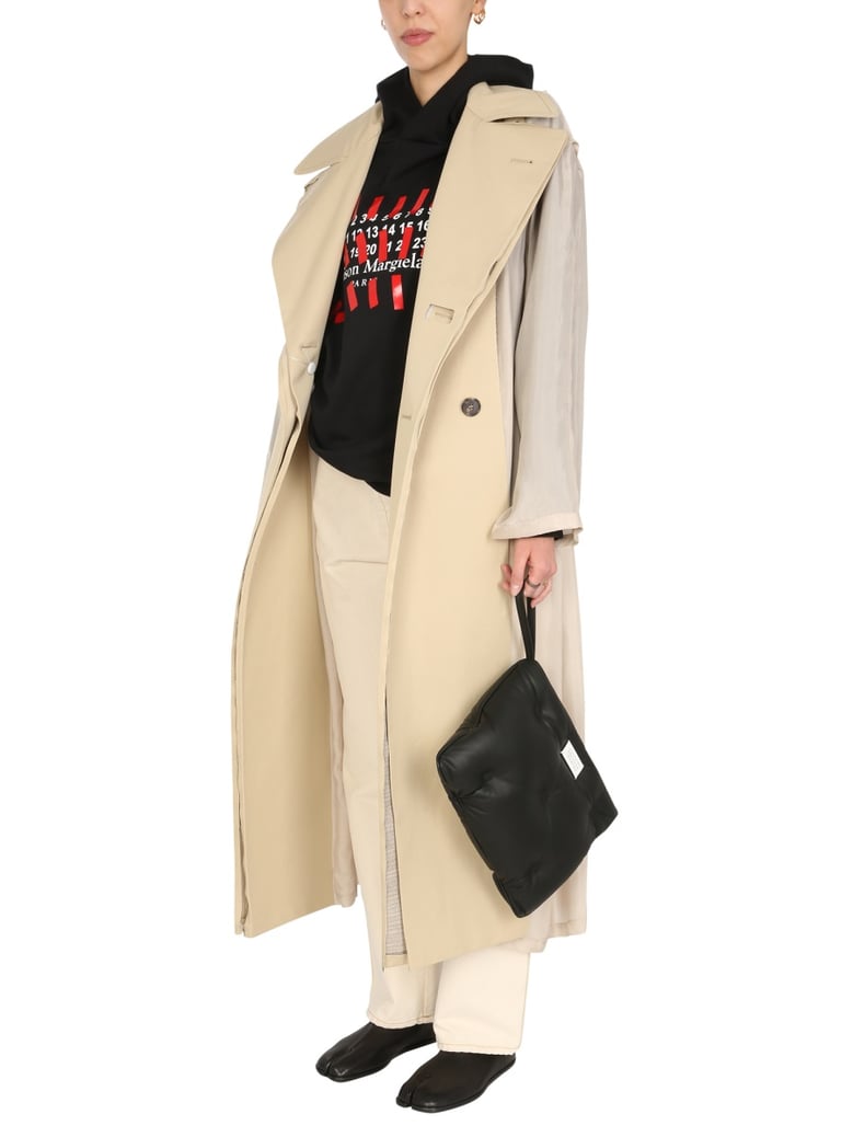 two-material trench coat by Selfnex