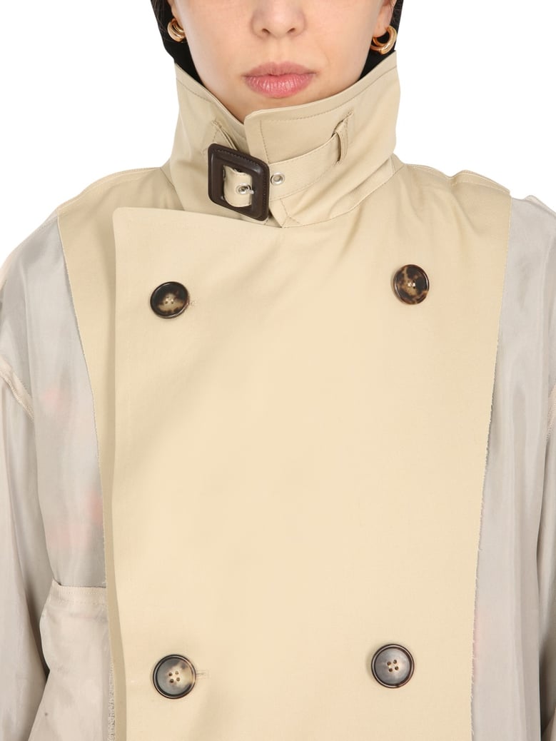 two-material trench coat by Selfnex
