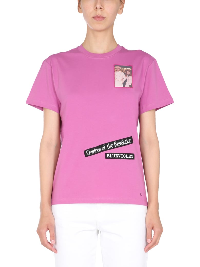 crew neck t-shirt with logo patch by Selfnex