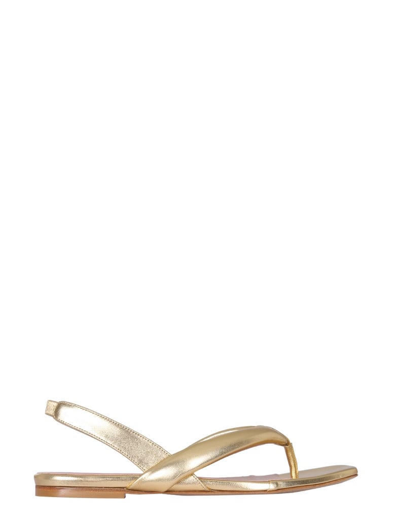leather slingback sandals by Selfnex
