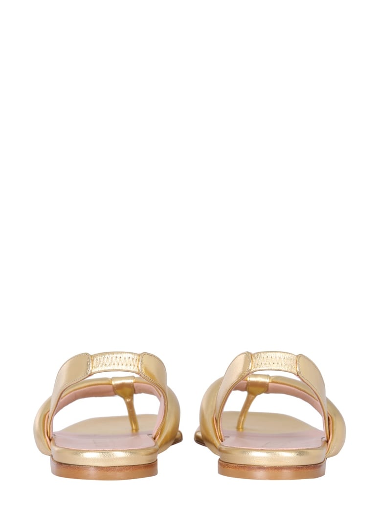 leather slingback sandals by Selfnex