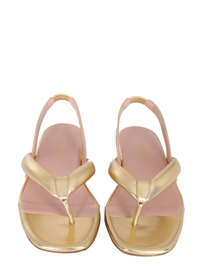 leather slingback sandals by Selfnex