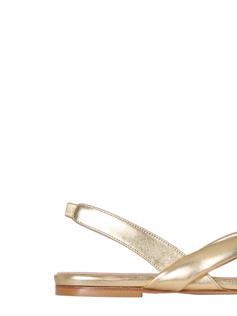 leather slingback sandals by Selfnex