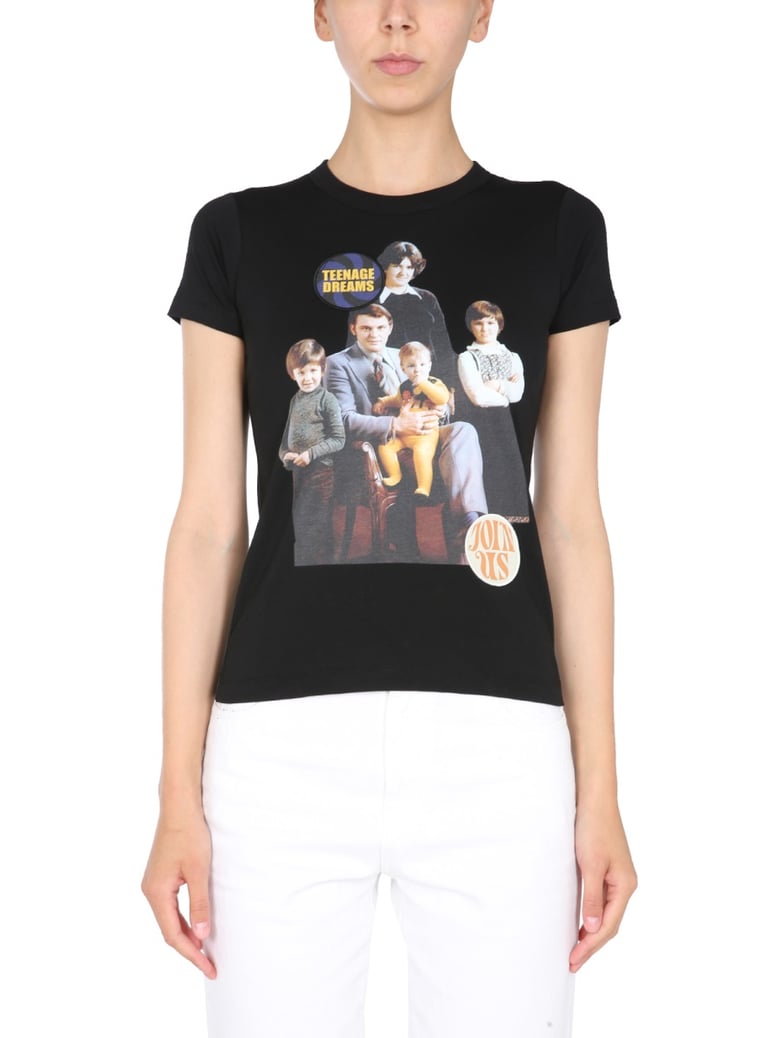 crew neck t-shirt with front print by Selfnex