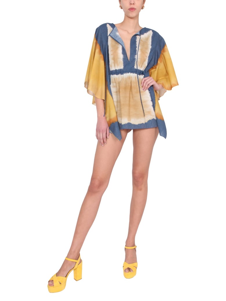 tie dye print caftan by Selfnex