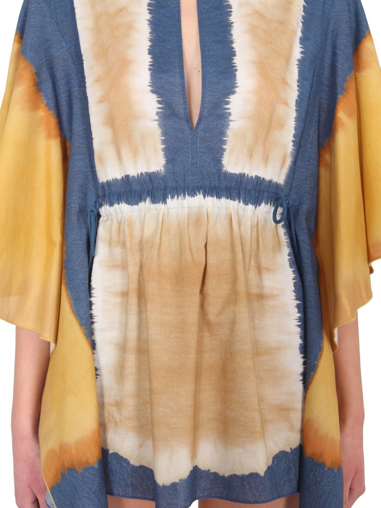 tie dye print caftan by Selfnex