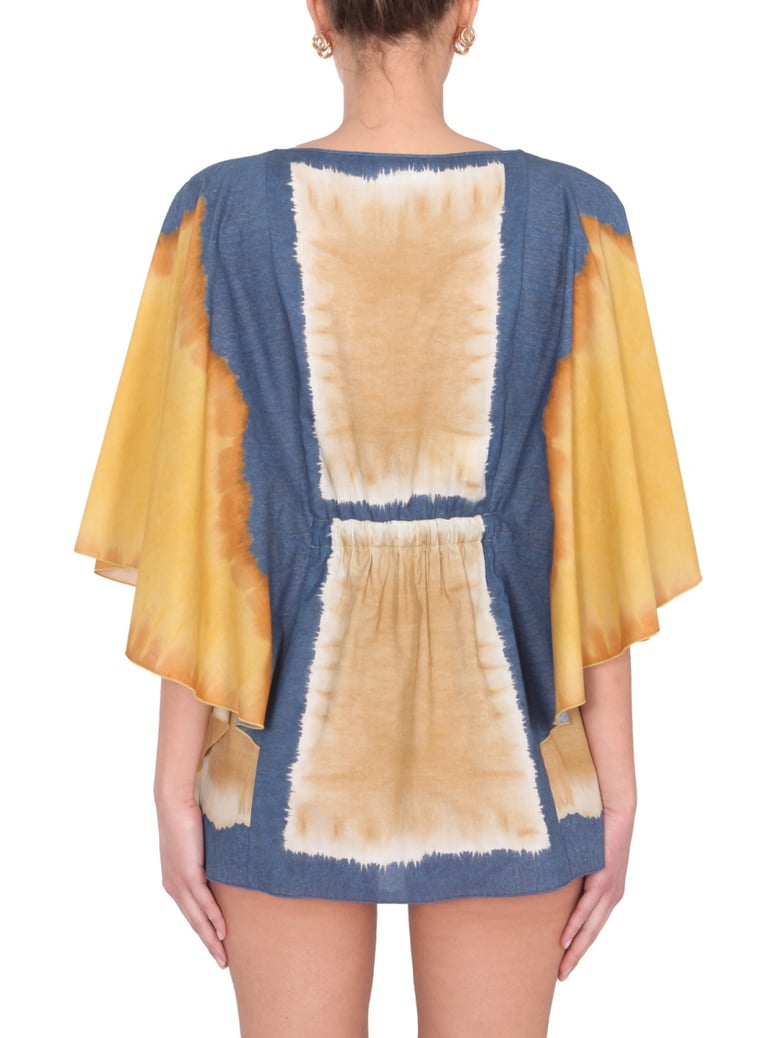 tie dye print caftan by Selfnex