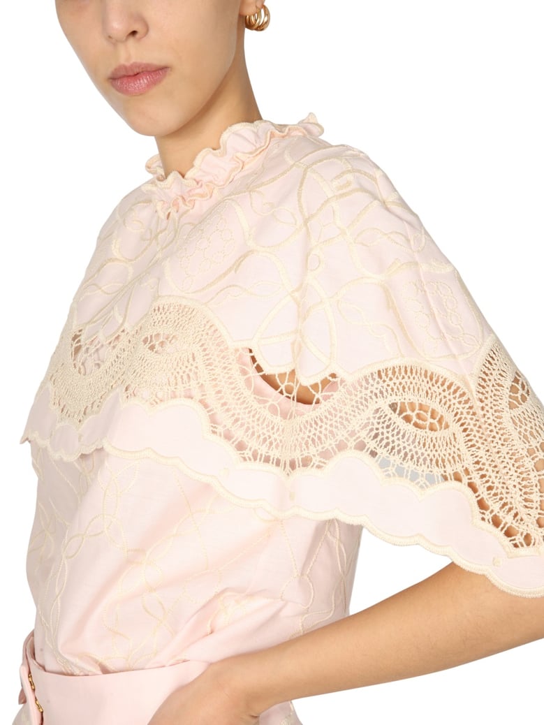embroidered cape top by Selfnex