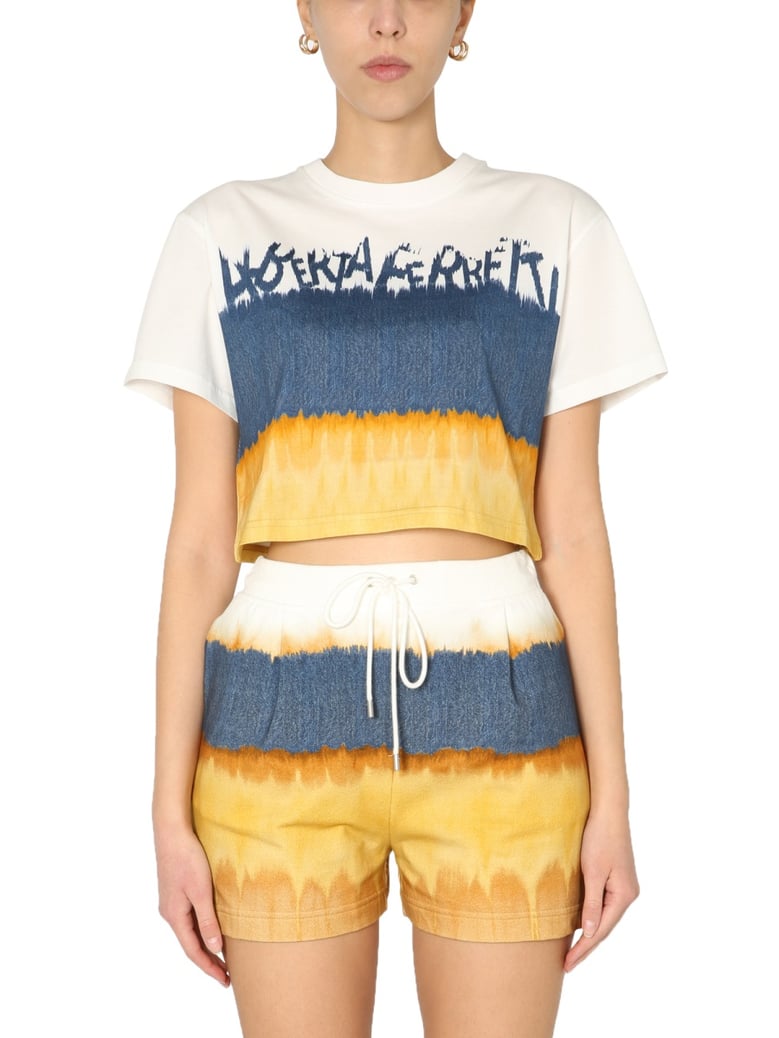 cropped printed t-shirt by Selfnex