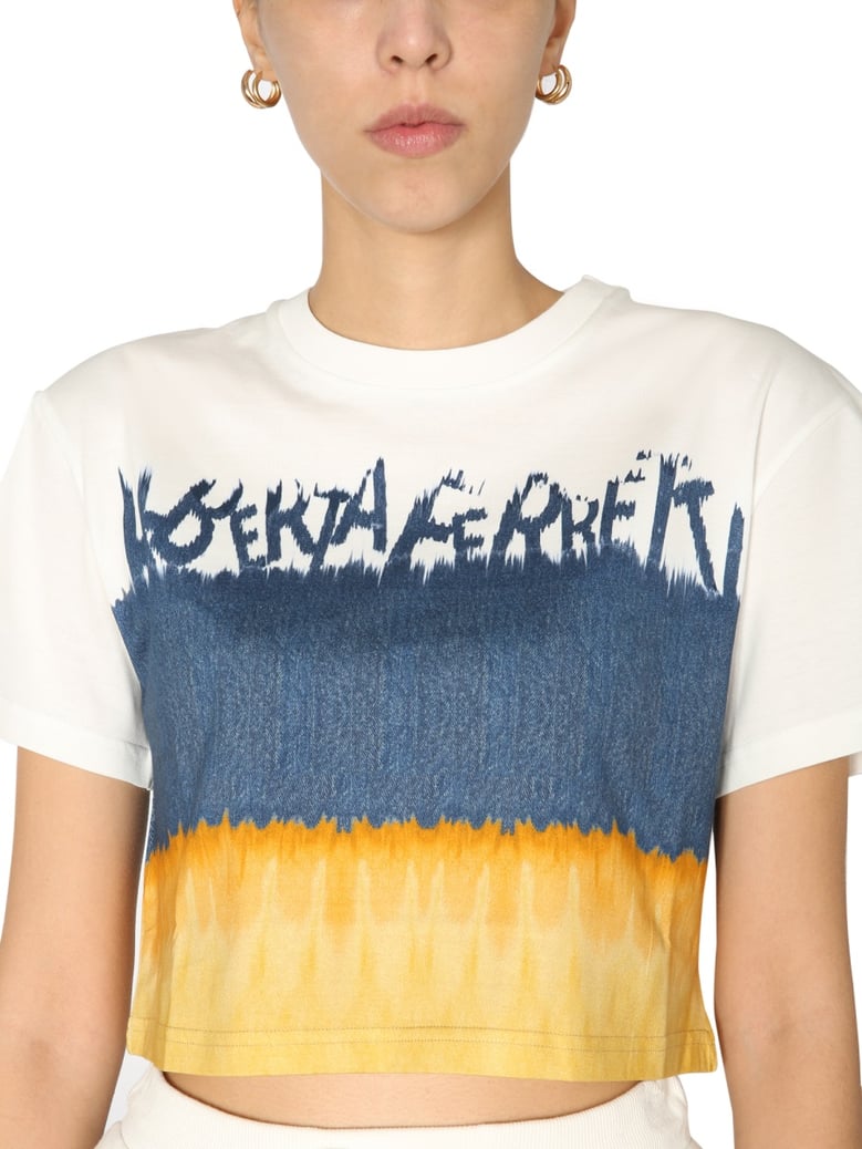 cropped printed t-shirt by Selfnex