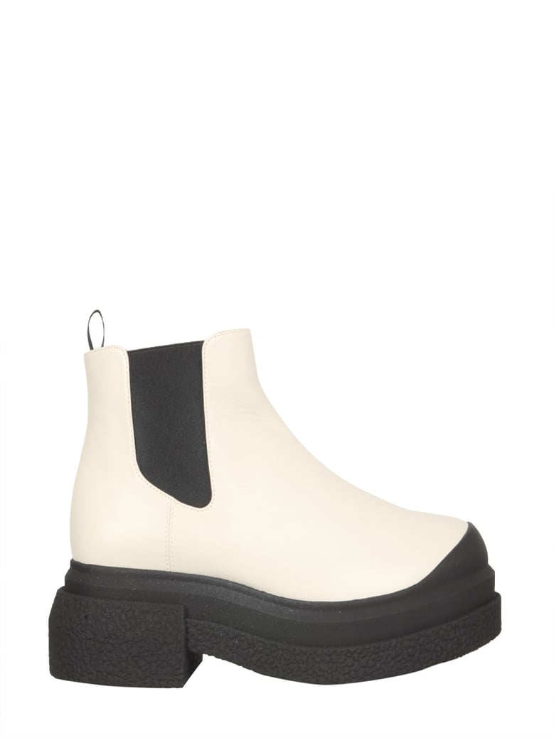 charli boots in beige leather by Selfnex