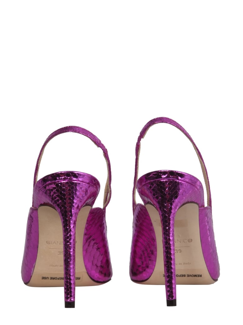 leather pump fuchsia by Selfnex