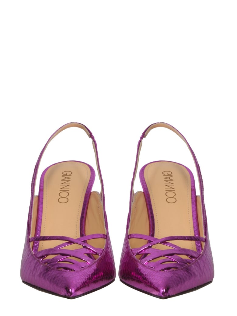 leather pump fuchsia by Selfnex