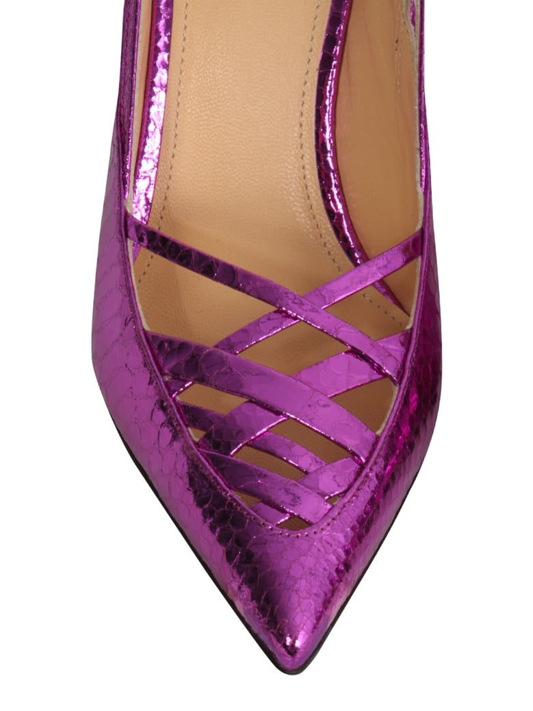 leather pump fuchsia by Selfnex