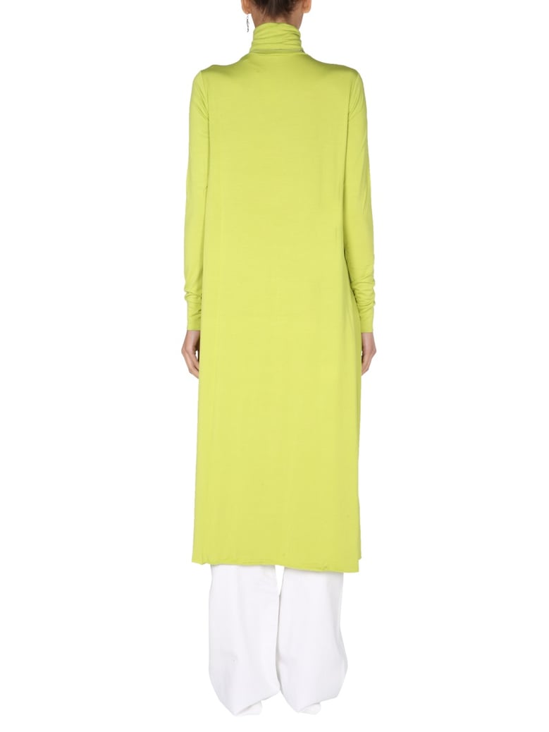 jersey long dress with embroidered details by Selfnex