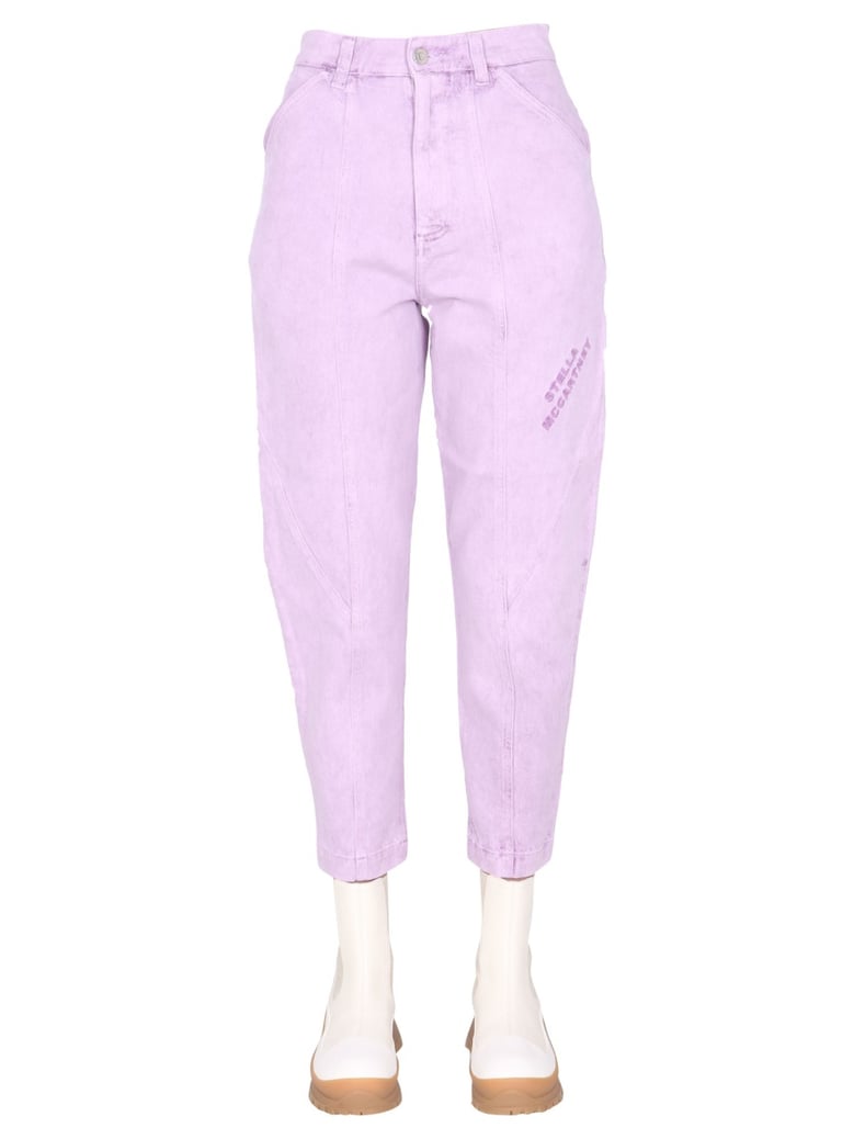 jeans with embroidered logo by Selfnex