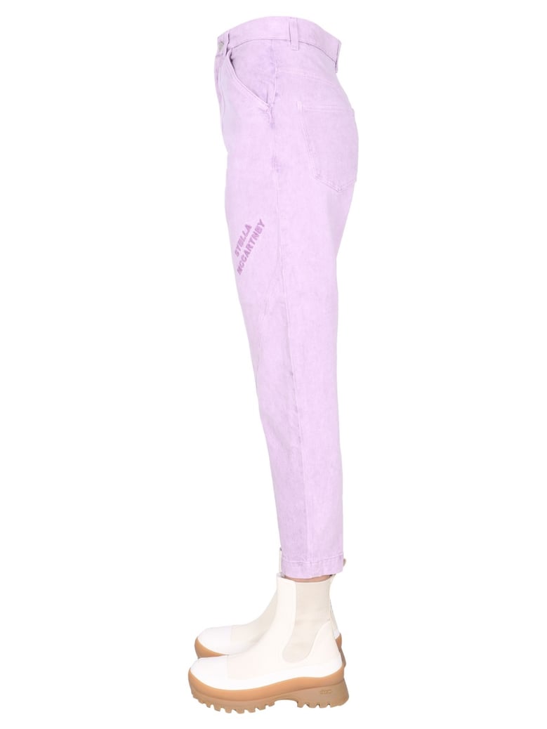 jeans with embroidered logo by Selfnex