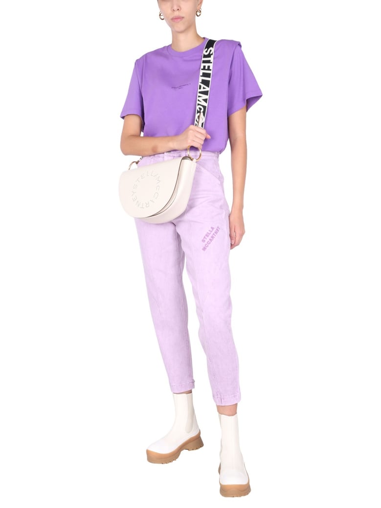 jeans with embroidered logo by Selfnex
